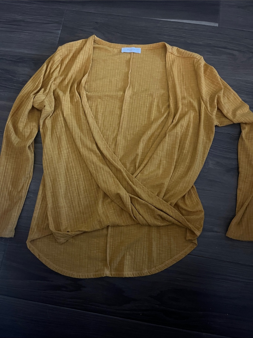 Elodie Golden Mustard Wrap Blouse